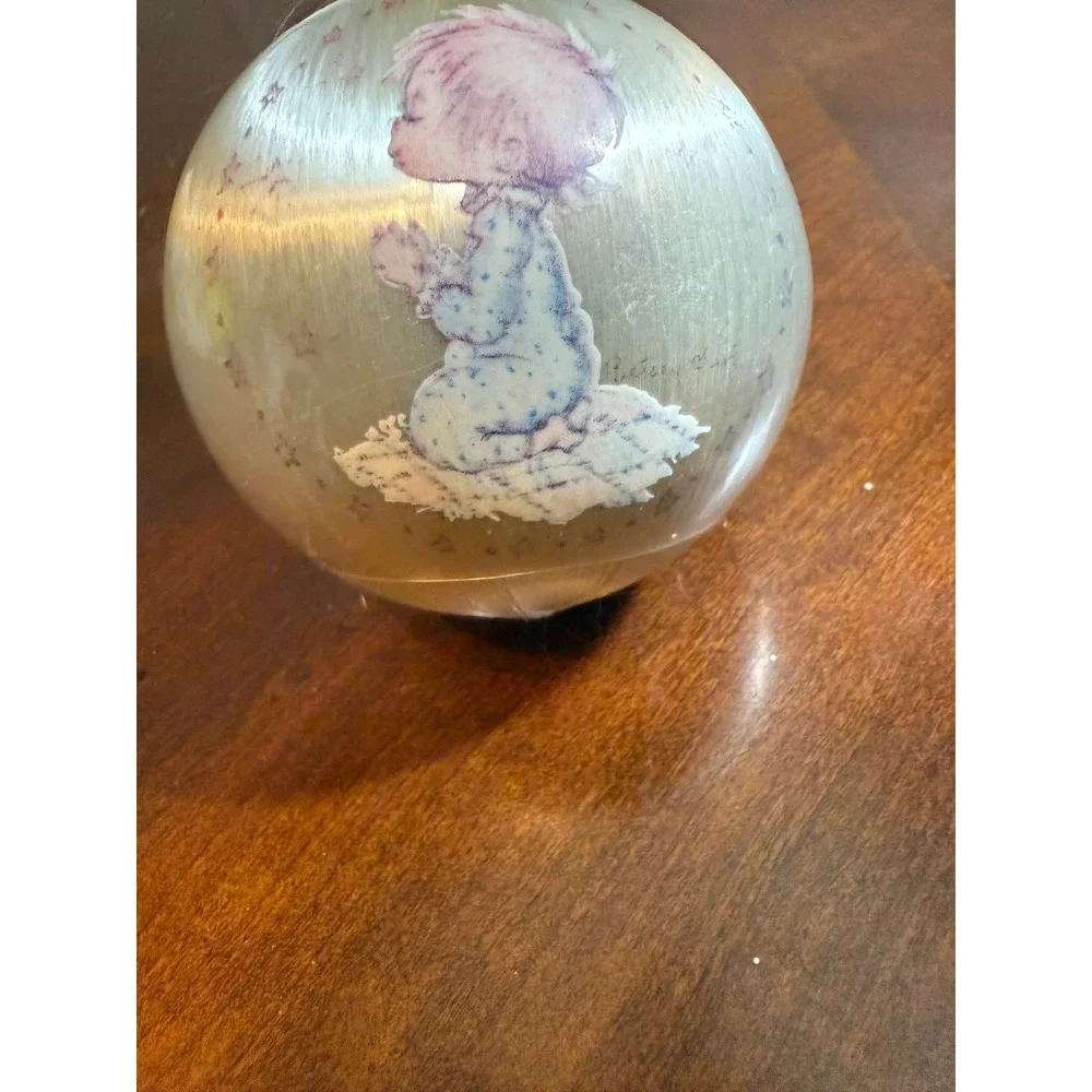 Vtg 1975 Bessie Pease Gutmann Child's Prayer Satin Christmas‎ Ornament Religious